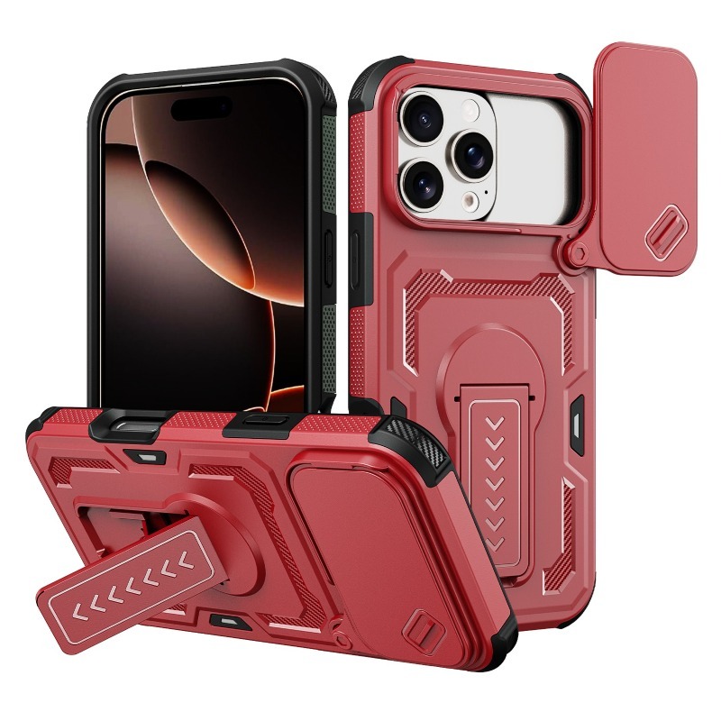Magnetic Charging Stand - غطاء فاخر بملمس ألياف الكربون مع