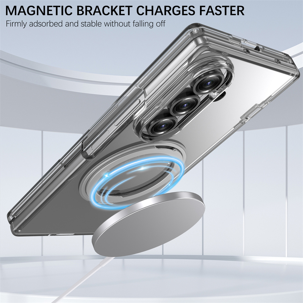 360 °   حافظة هاتف بمفصلة مغنا - مراجعة Magnetic Charging Stand وسعره
