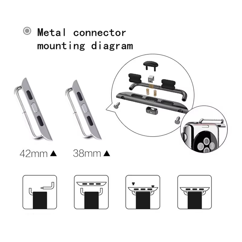 2 قطعة محول موصل الفولاذ المقا - مراجعة Watch Band Connector وسعره