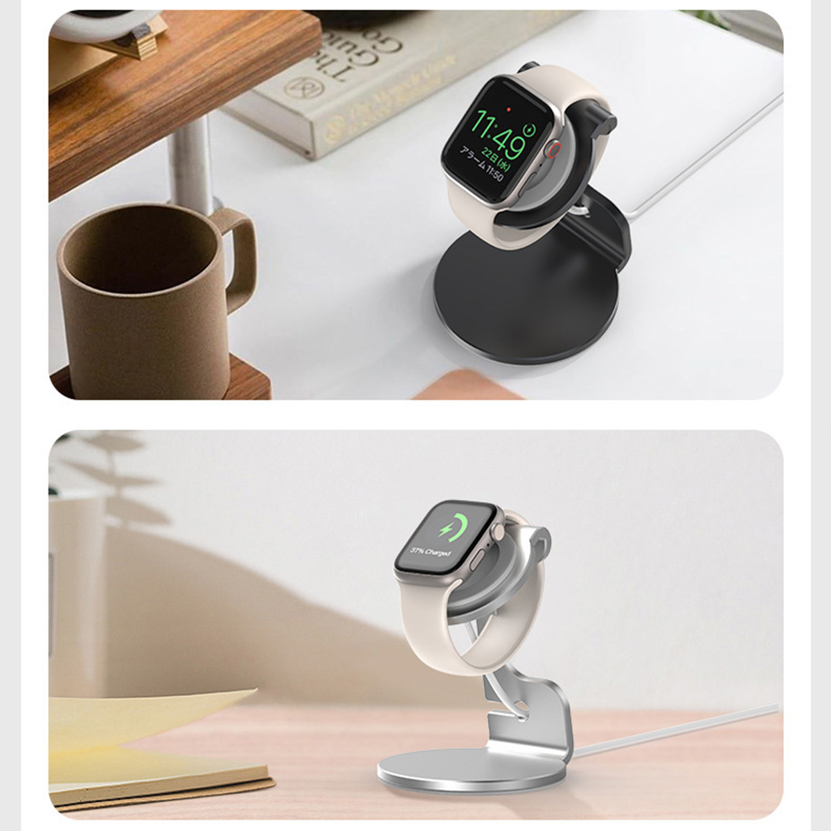 الألومنيوم قوس شاحن قاعدة شحن  - مراجعة Watch Charging Dock وسعره