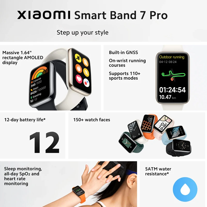Xiaomi Smart Band 7 Pro 1.64 ب - مراجعة Smartwatch Face وسعره