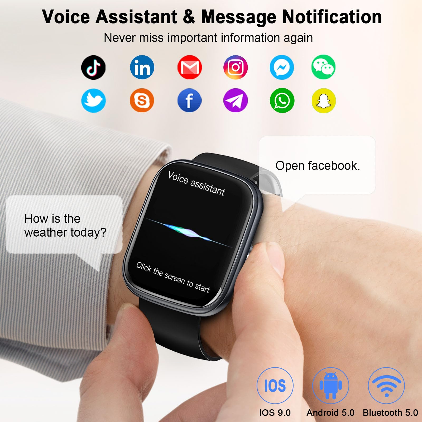 ساعة ذكية، ساعة ذكية مقاس 1.91 - مراجعة Smartwatch Face وسعره