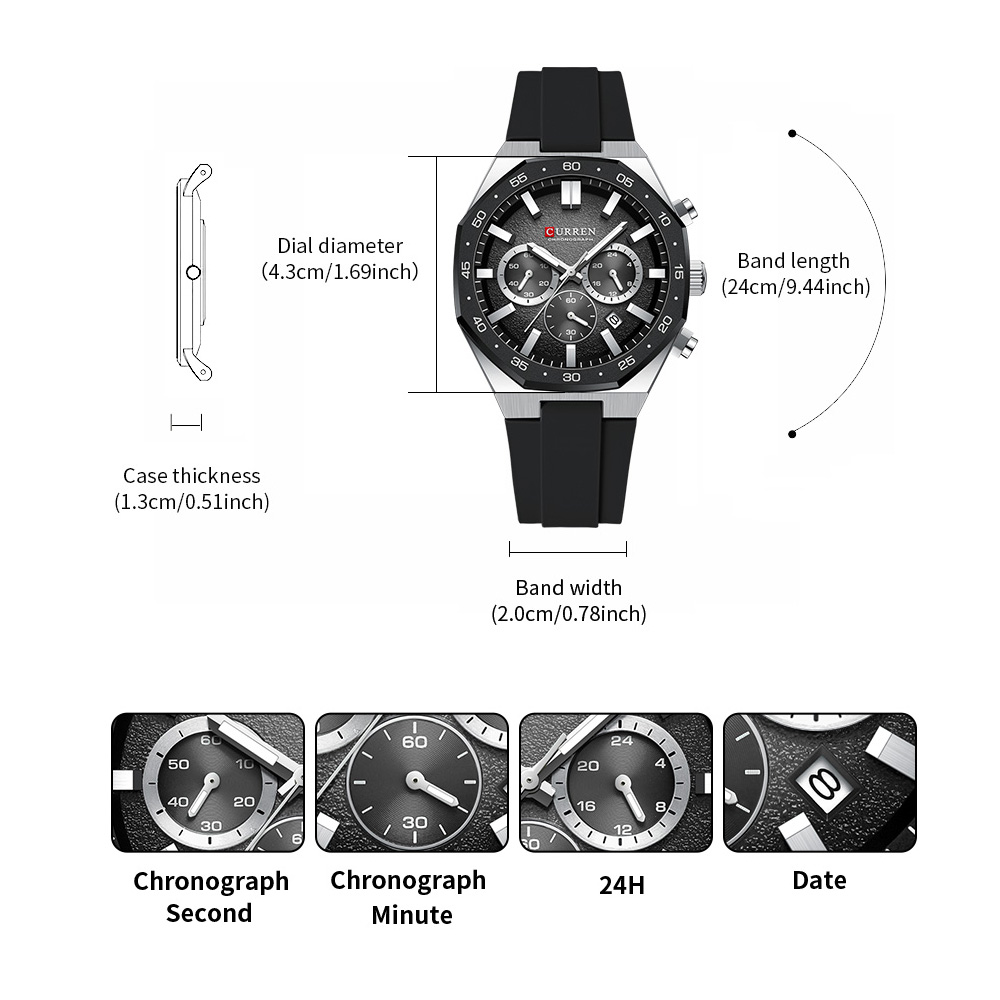 ساعة يد رياضية رجالية عصرية من - مراجعة Accessories With Watch وسعره